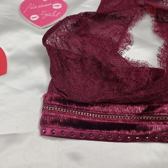 VS Very Sexy Black Orchid Eyelash Lace High Neck - Picture 6 of 7